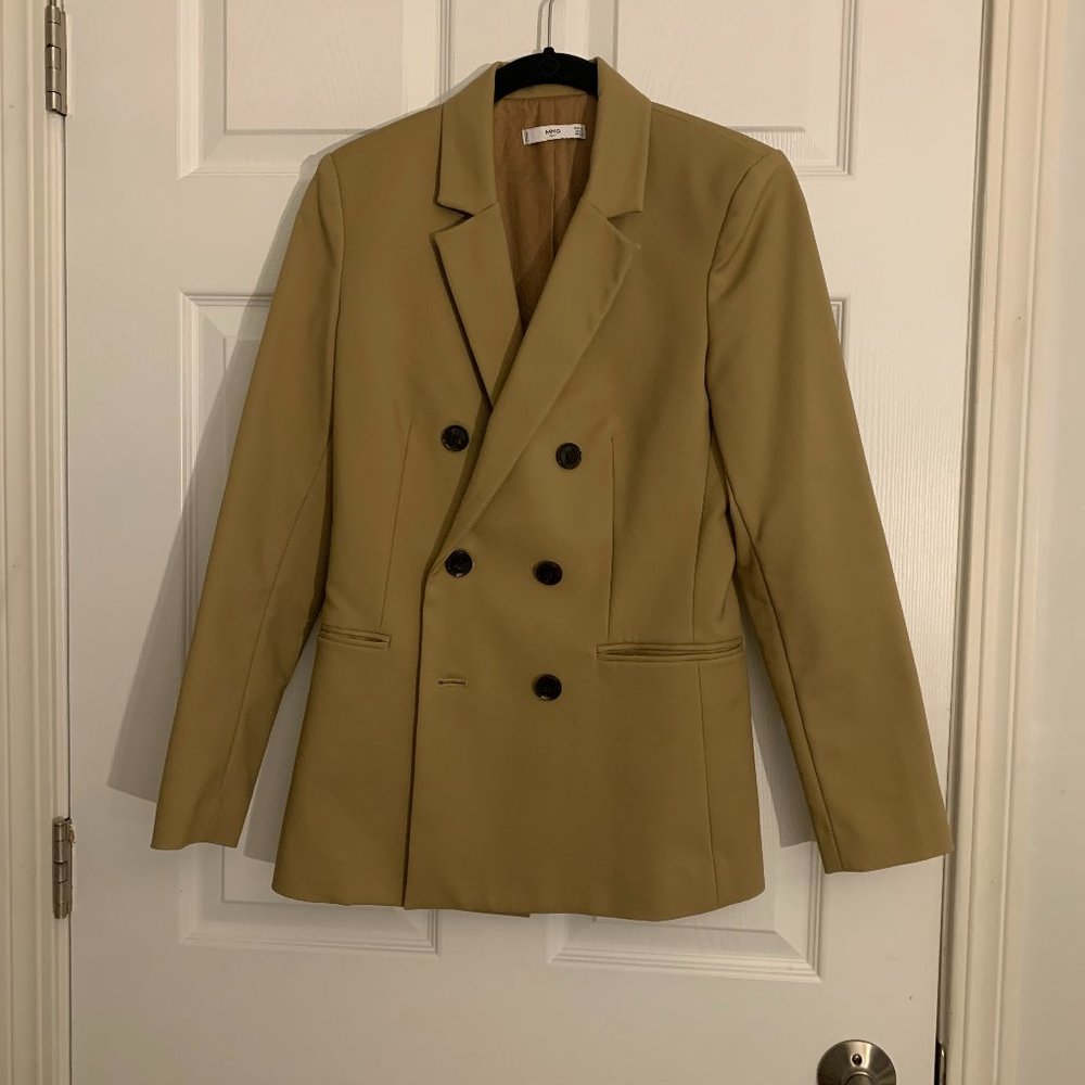 Camel Double Breasted Blazer